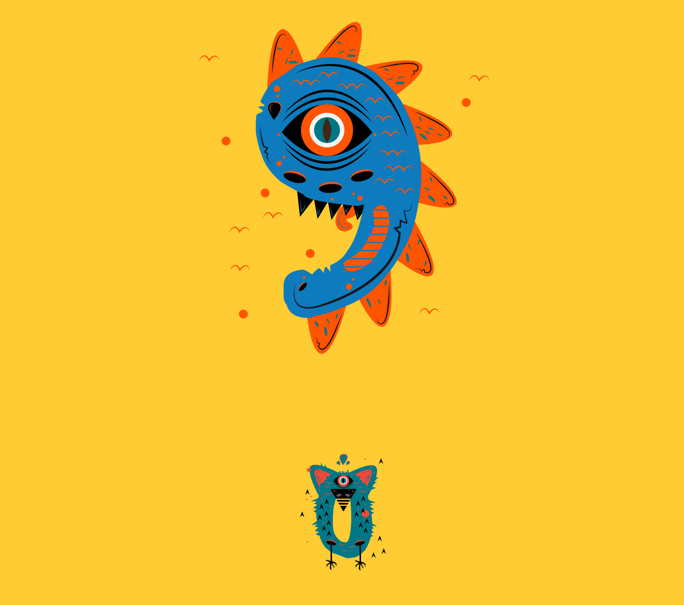 Monstruo números personaje Ariana Galué  ilustracion tipografia venezuela