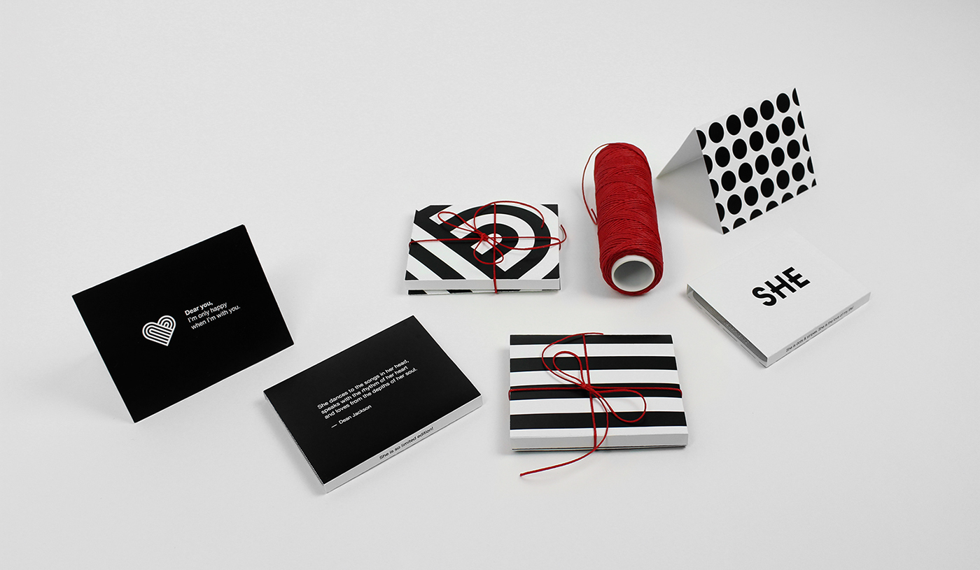 identity pattern dots stripes black White chewing gums handmade greek print design concept gift craft valentine