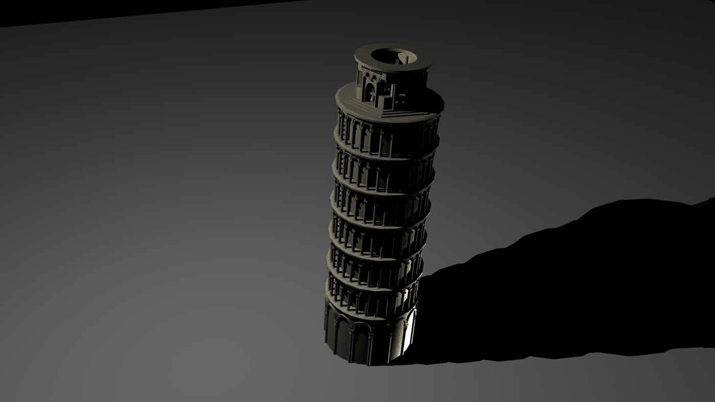 Maya autodesk maya Leaning Tower of Pisa leaning tower 3D model mental ray