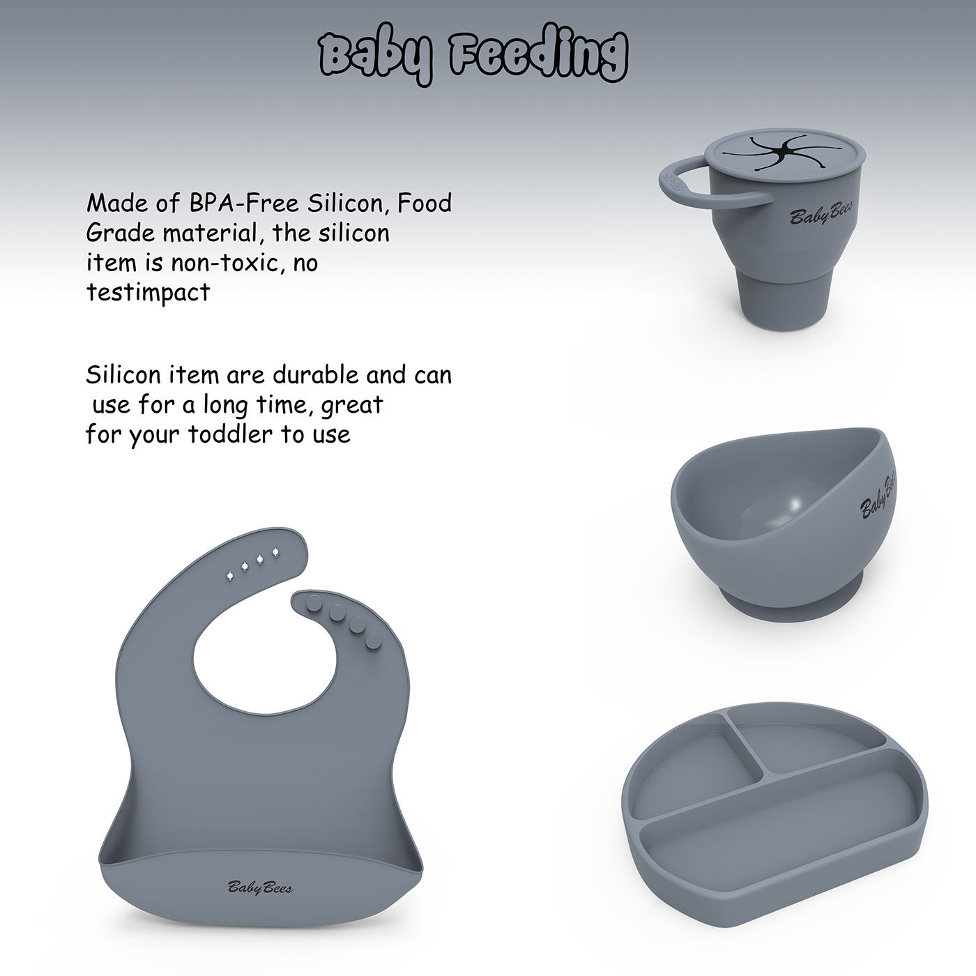 baby plate Bib Bowl Cup BPA Feeding