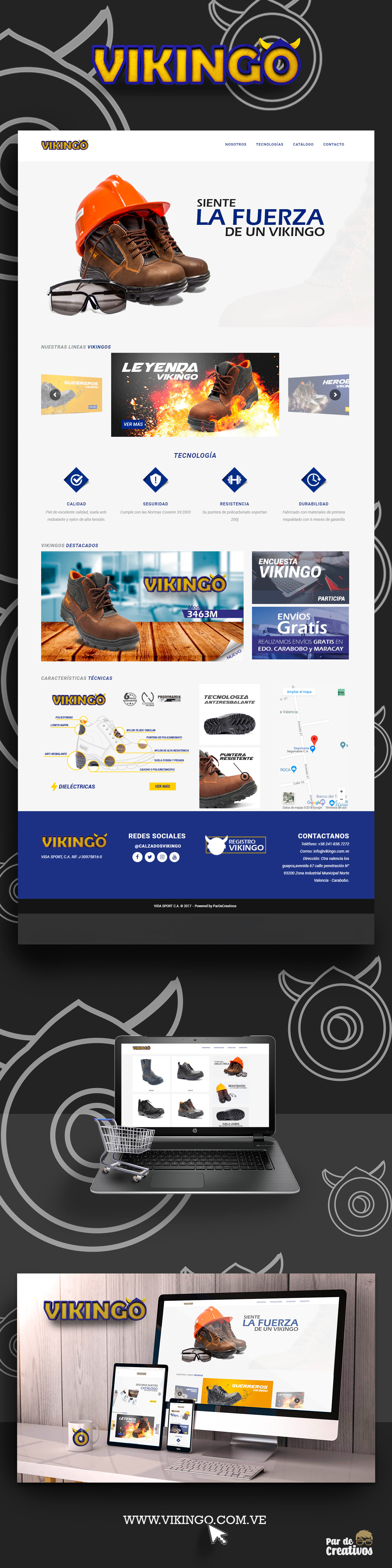 Responsive e-commerce creativo desing Website vikingo pardecreativos marketing   creative almeida creativo