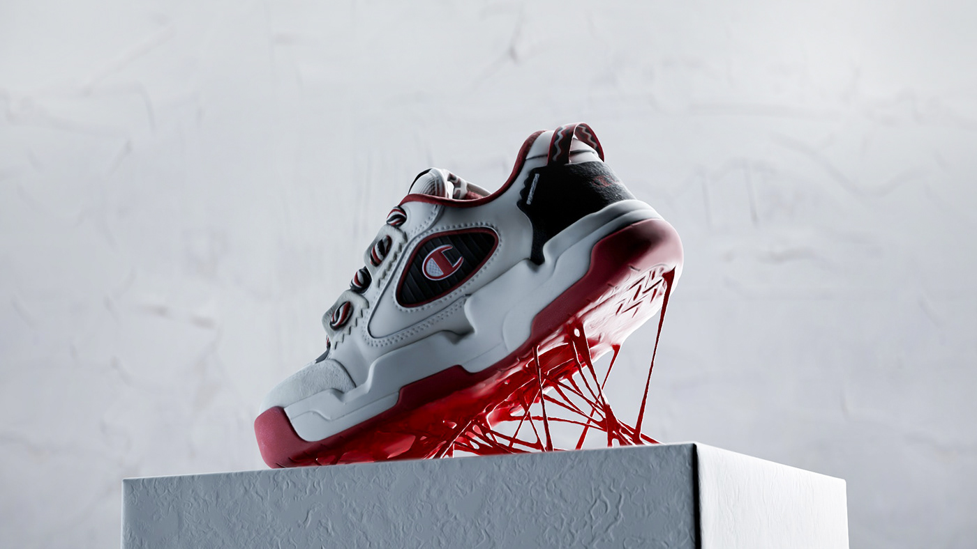 3D ArtDirection branding  Collaboration Fashion  houdini motion motion graphics  redshift shoes