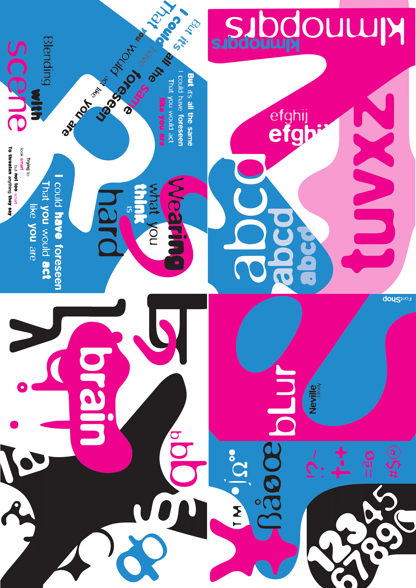 Layout Poster Design print design  speciment typography   Zine 