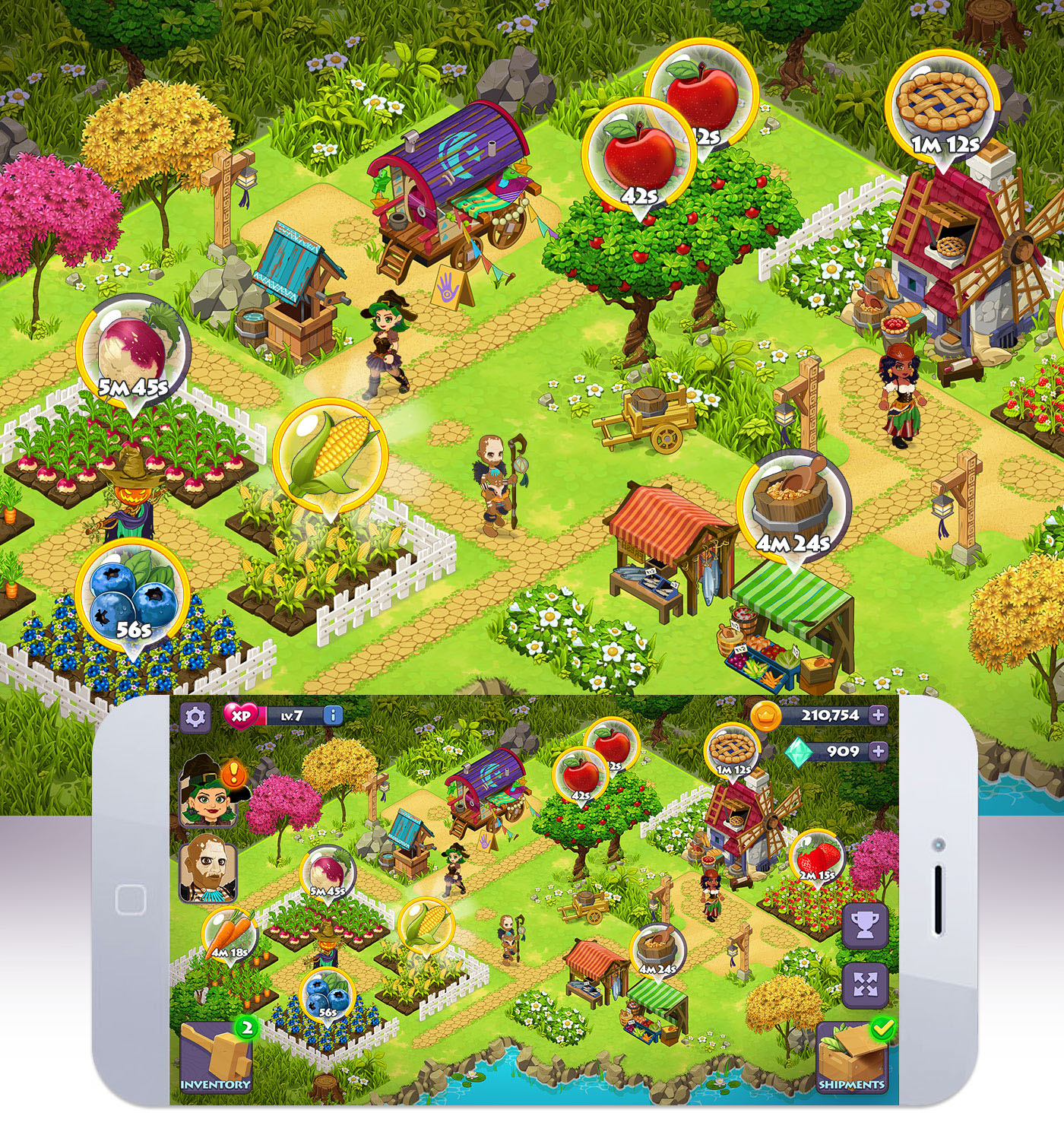 Game Art character art Isometric game farm