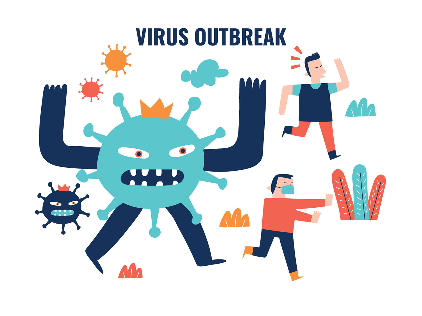 virus Virus Outbreak Coronavirus Health medical sick  fever flu influenza ILLUSTRATION 