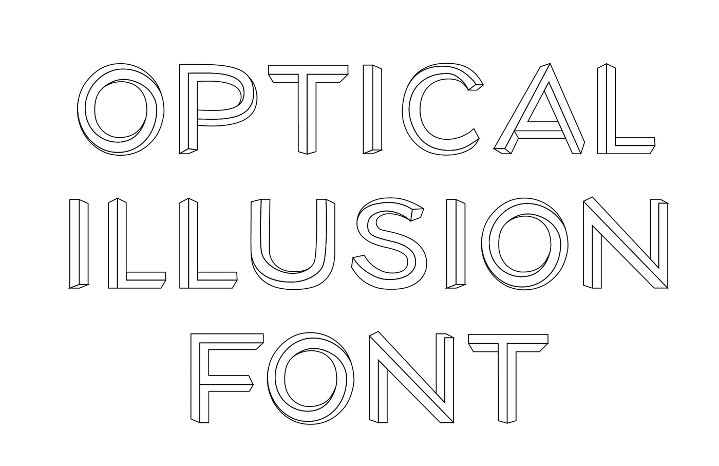 optical illusion typografi Logotype