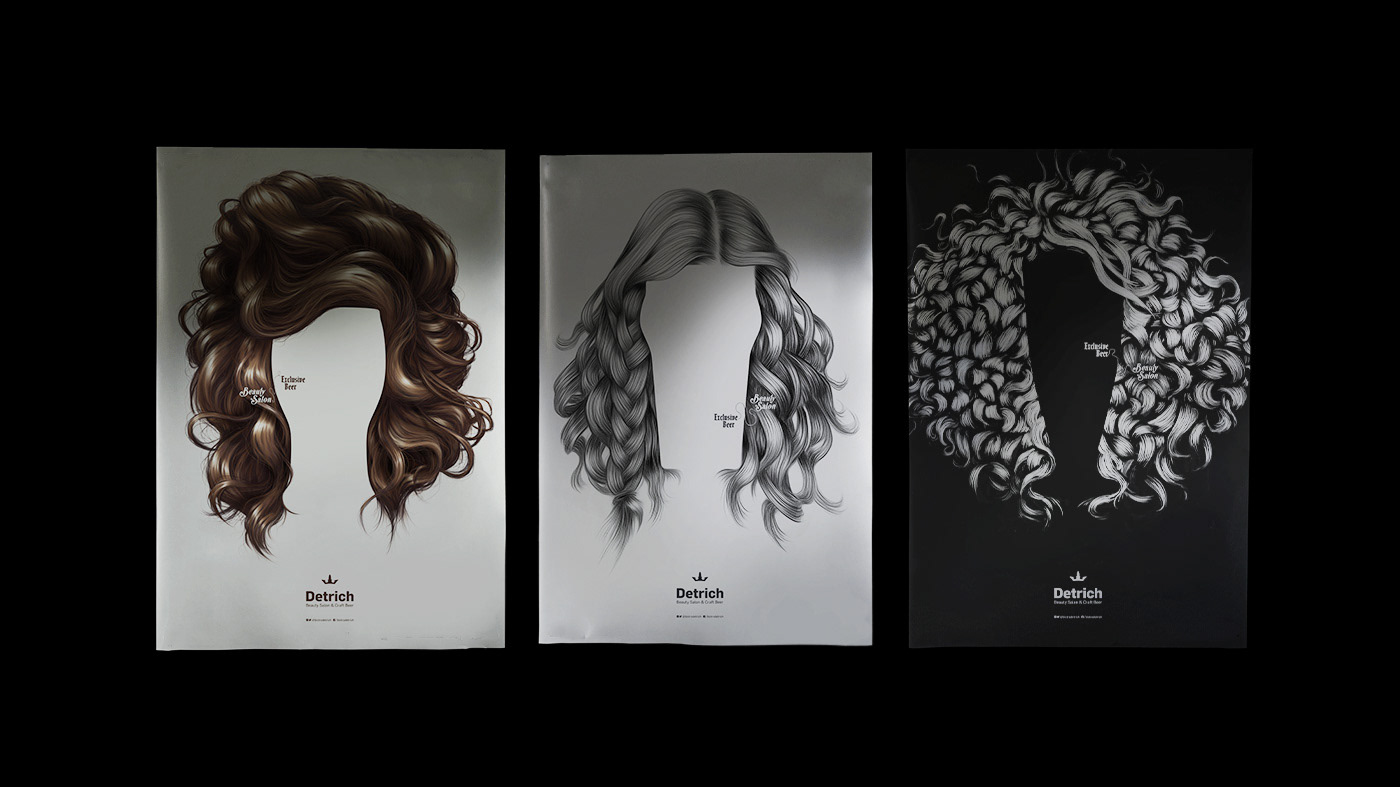 branding  design identity hair ILLUSTRATION 