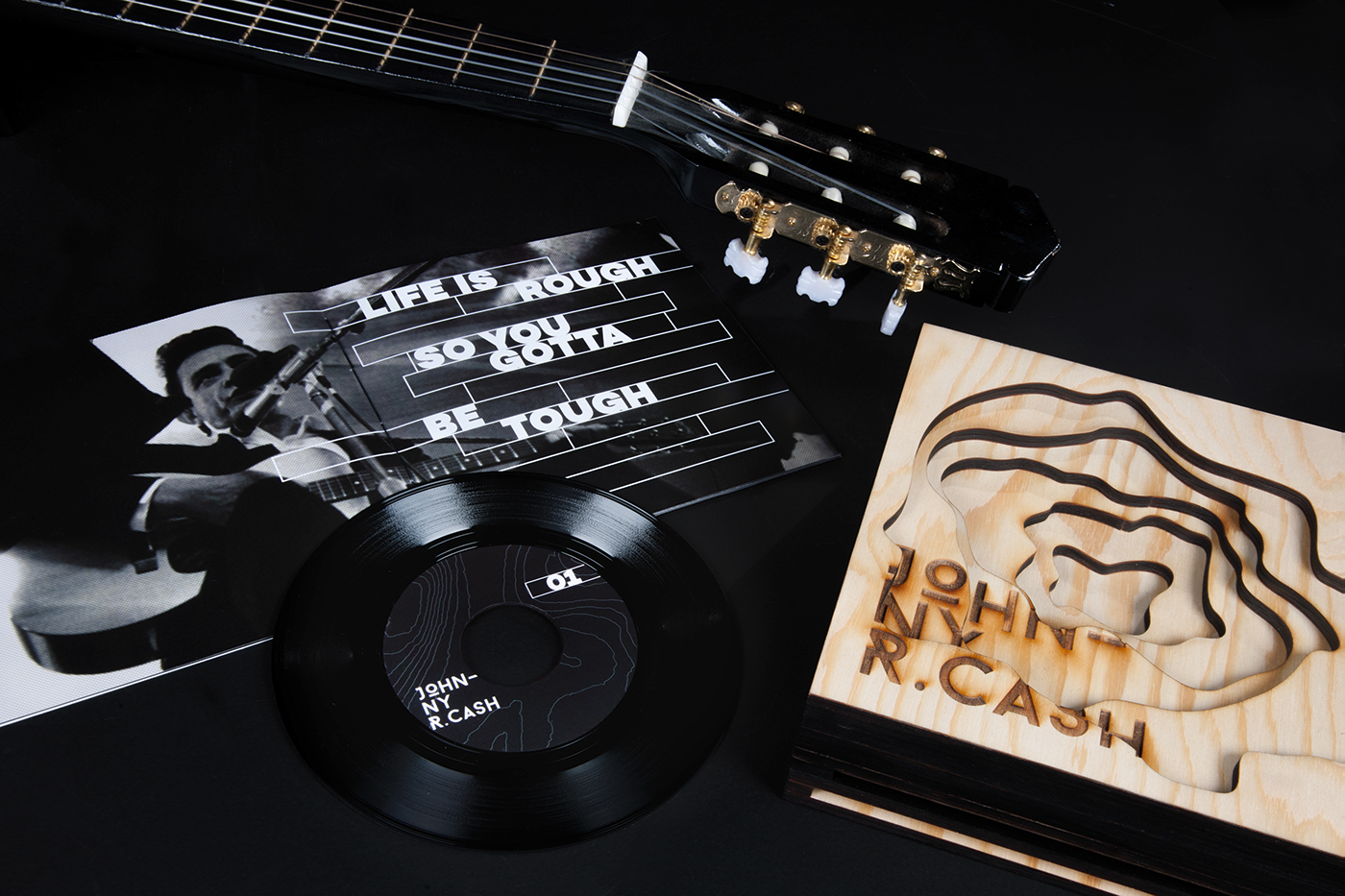 Johnny cash limited typografie black special vinyl Packaging musik album White