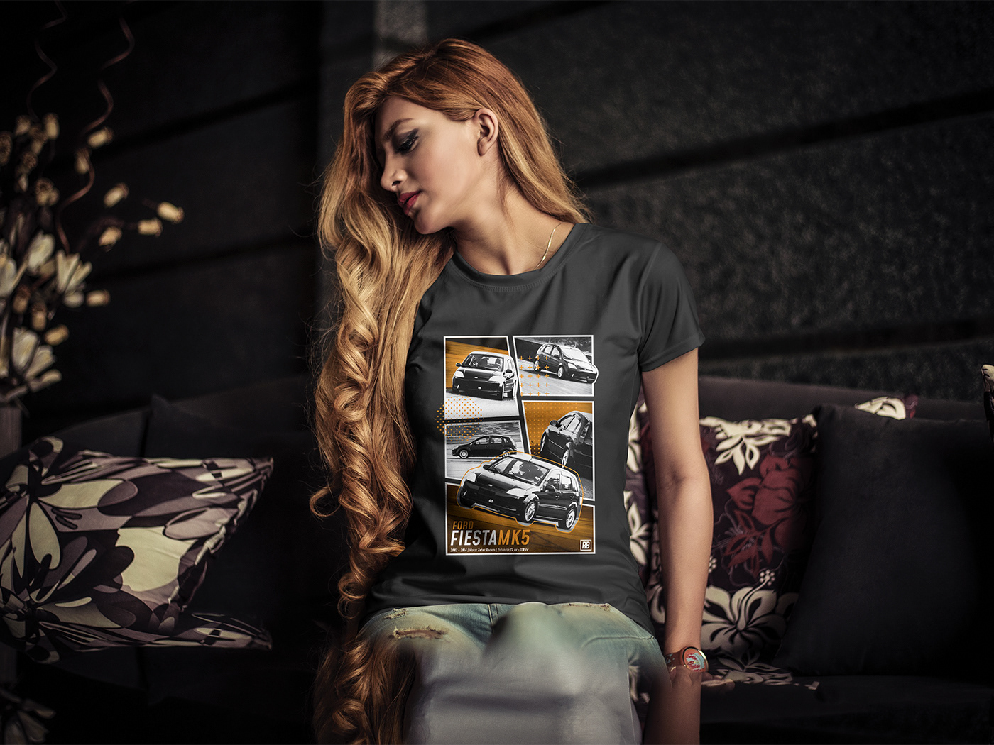 camiseta t-shirt silkscreen serigrafia Ford fiesta Motorsport automobilismo corrida race