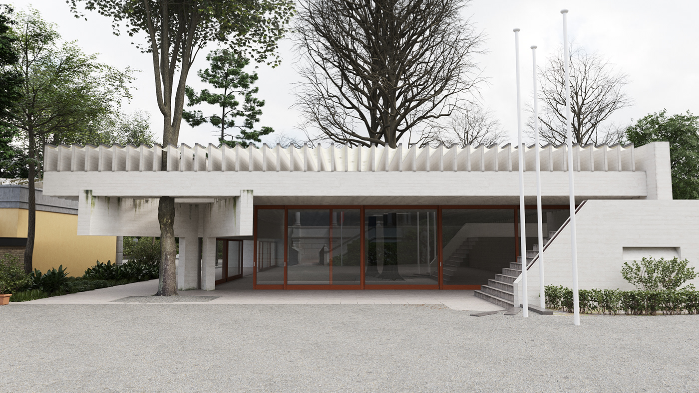 wip 3D CGI 3dsmax archviz architecture visualization Render Nordic Pavilion corona renderer