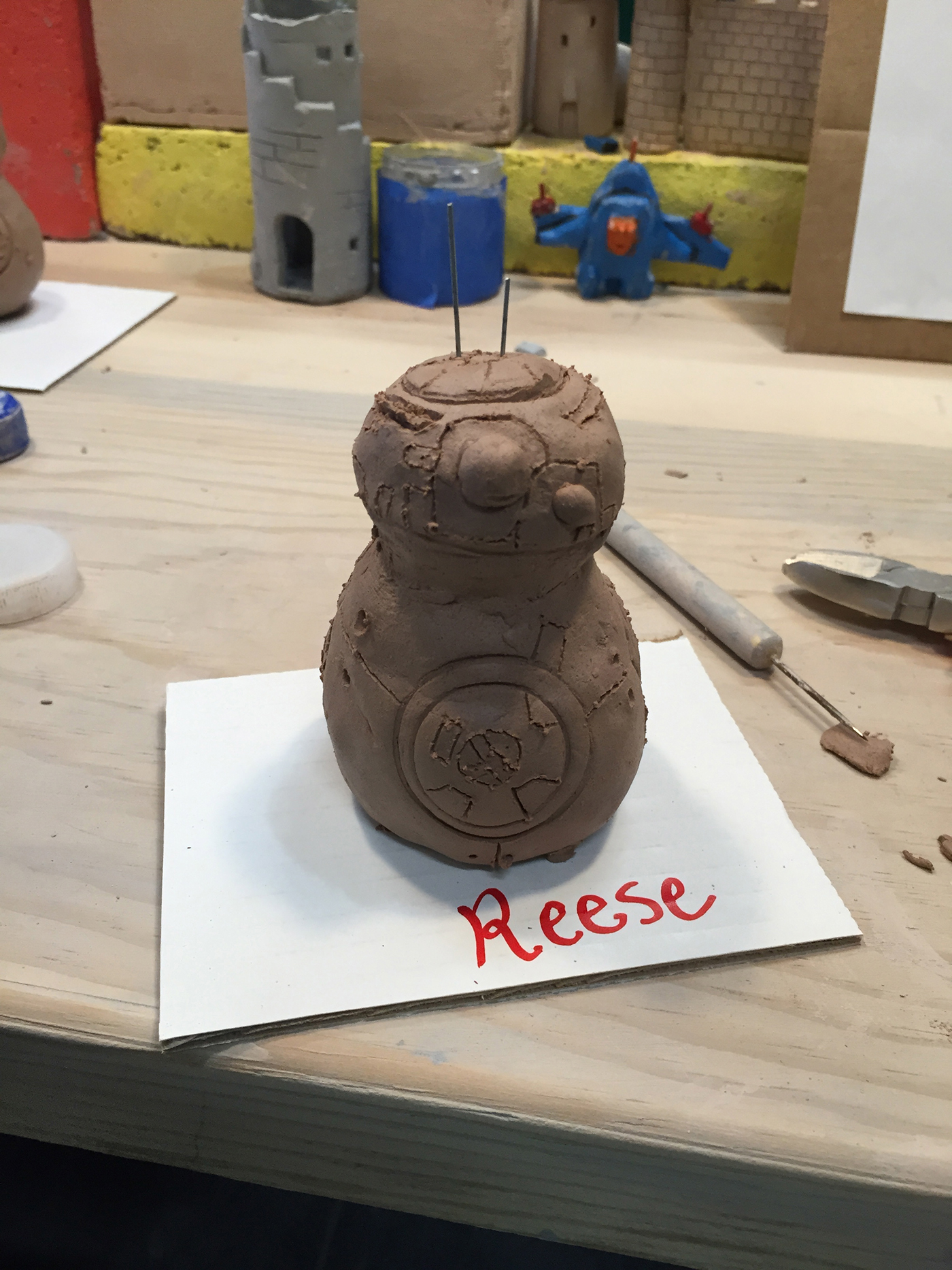 Clay sculptures drawing
