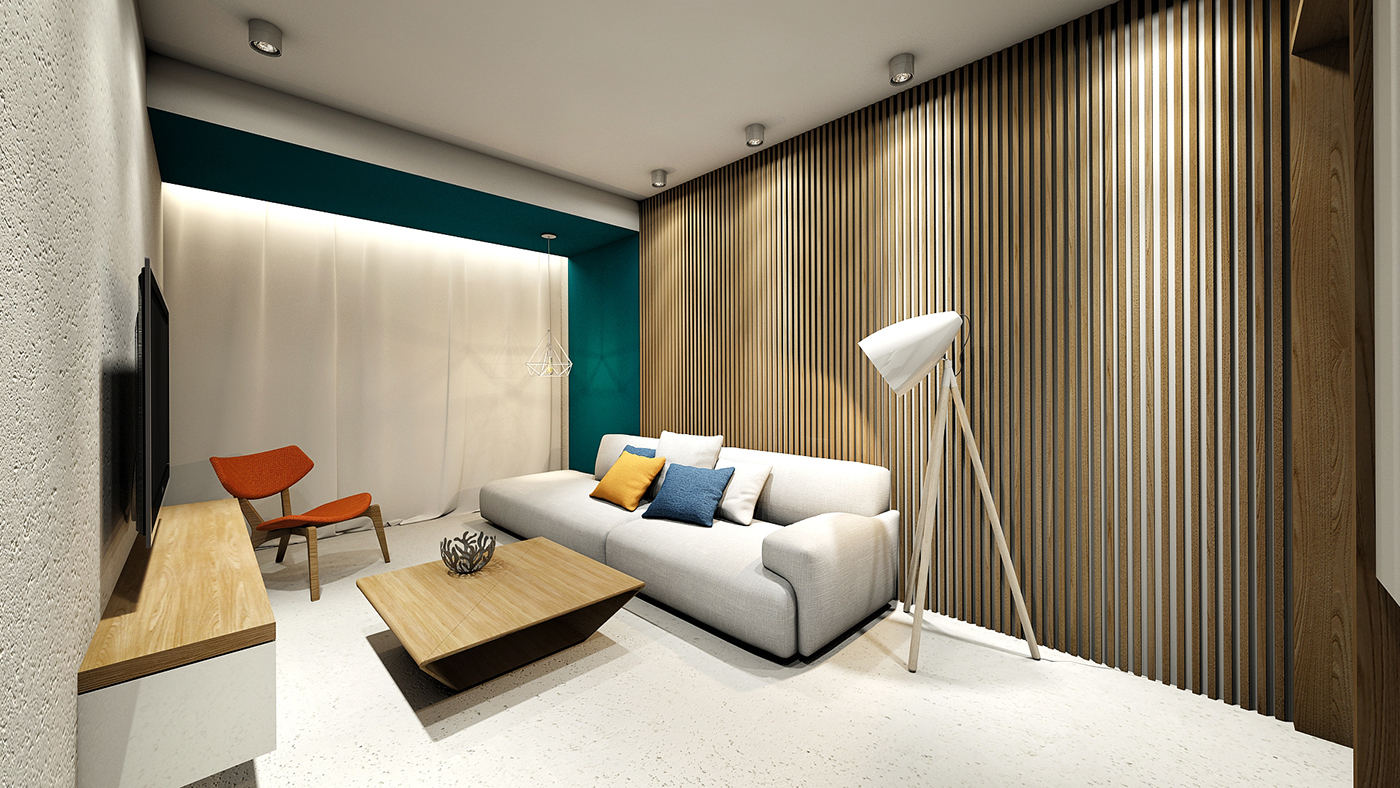 small apartment interior design  colourfull design bucharest apartment industrial design 