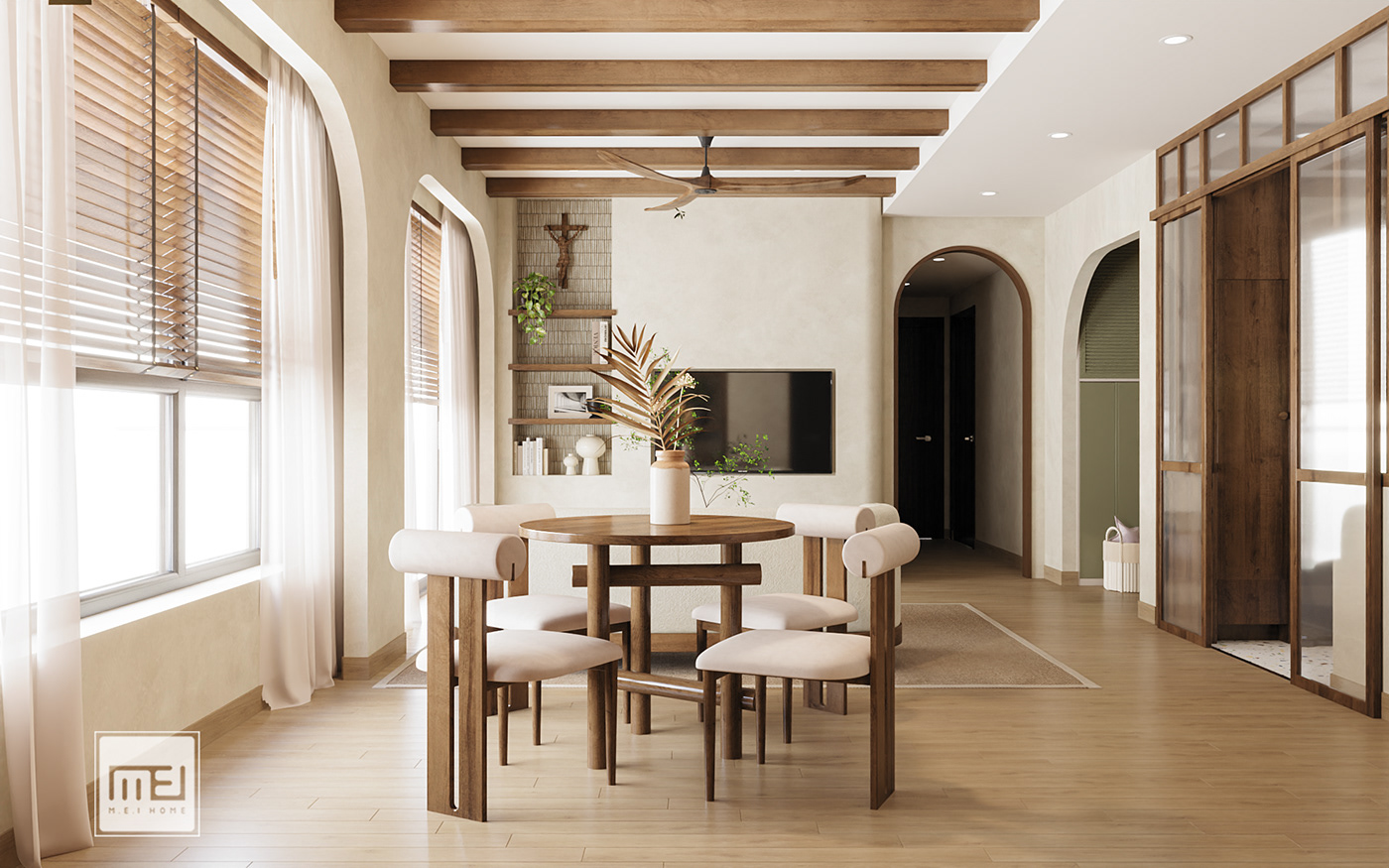 3D architecture Render interior design  living room design