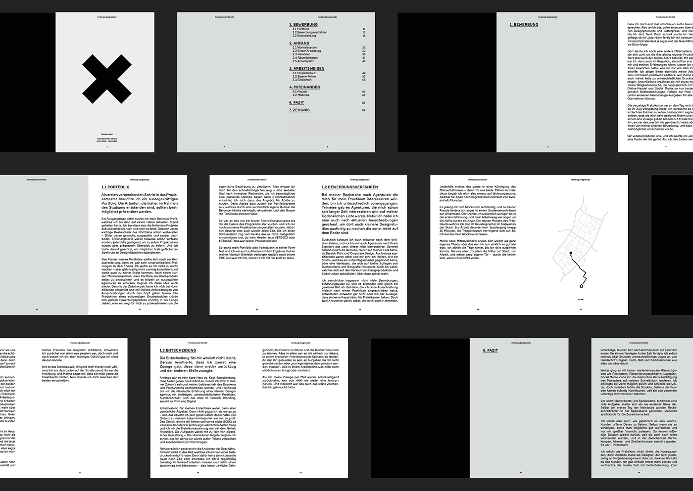 book design Bookbinding editorial design  graphic design  hochburg infographic internship internship report Layout letterpress