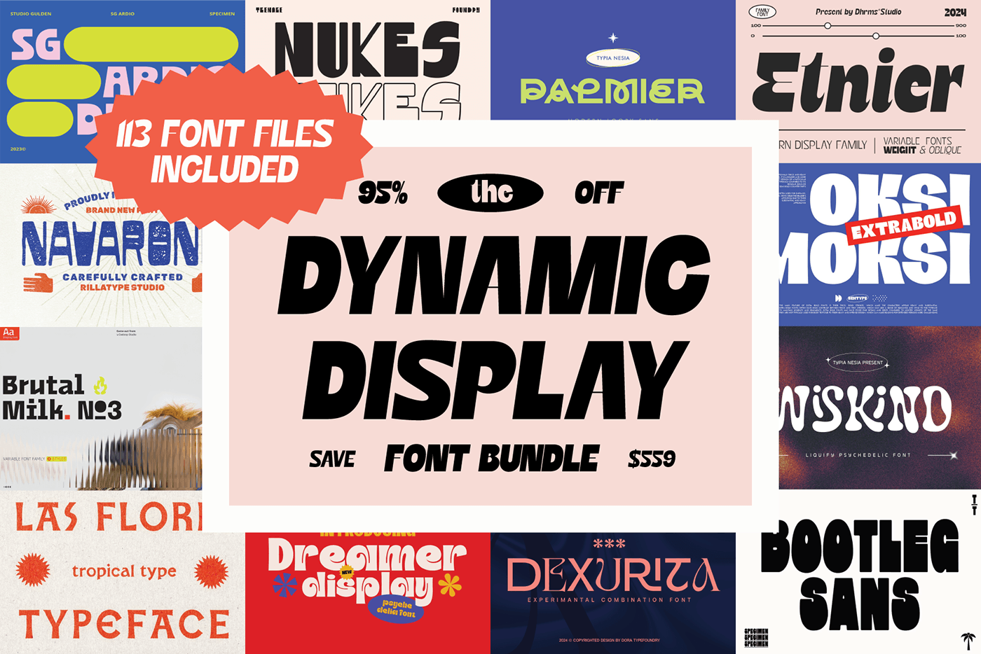 Display Headline Typeface bundle free Free font logo branding  Web Design  landing page