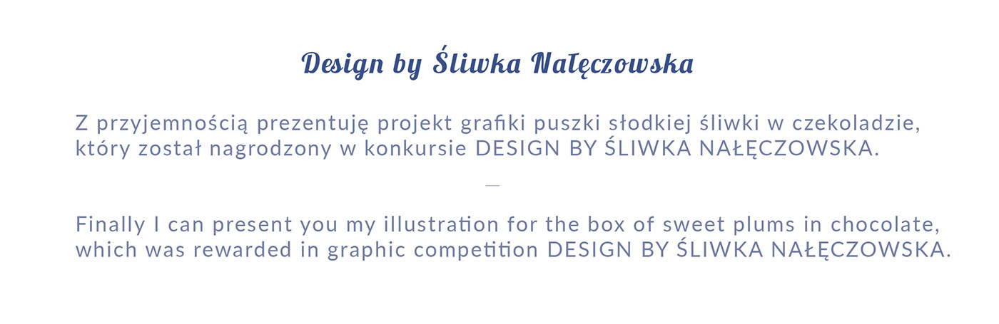 Angelika Mata design ILLUSTRATION  packing Śliwka Nałęczowska