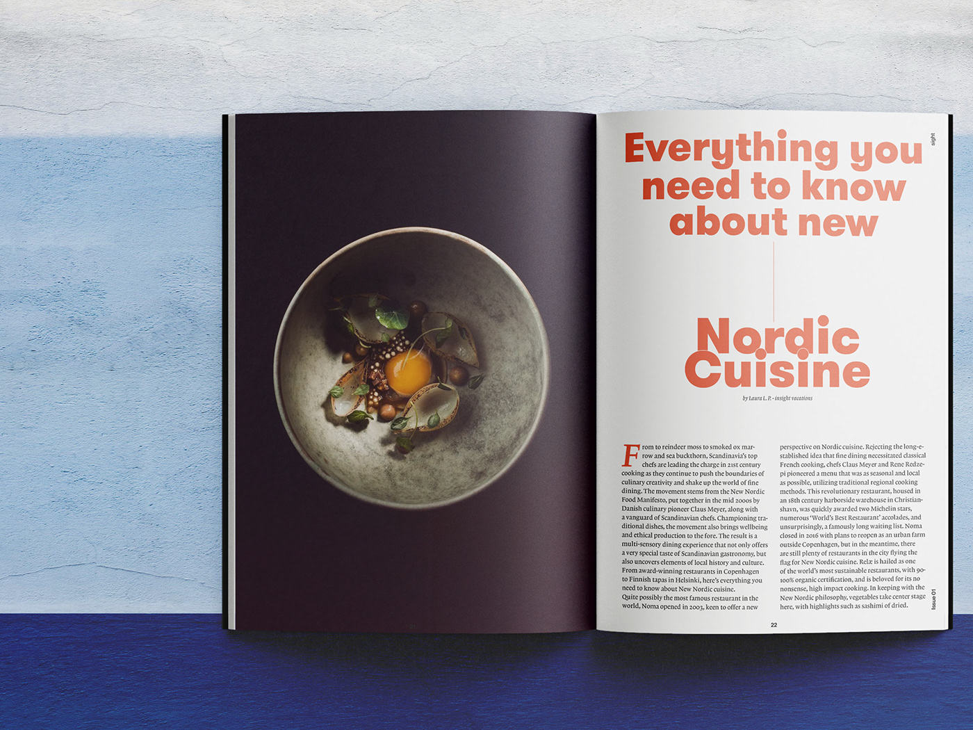 design editorial Food  inspiration Layout magazine Travel Typeface typography   visual identity