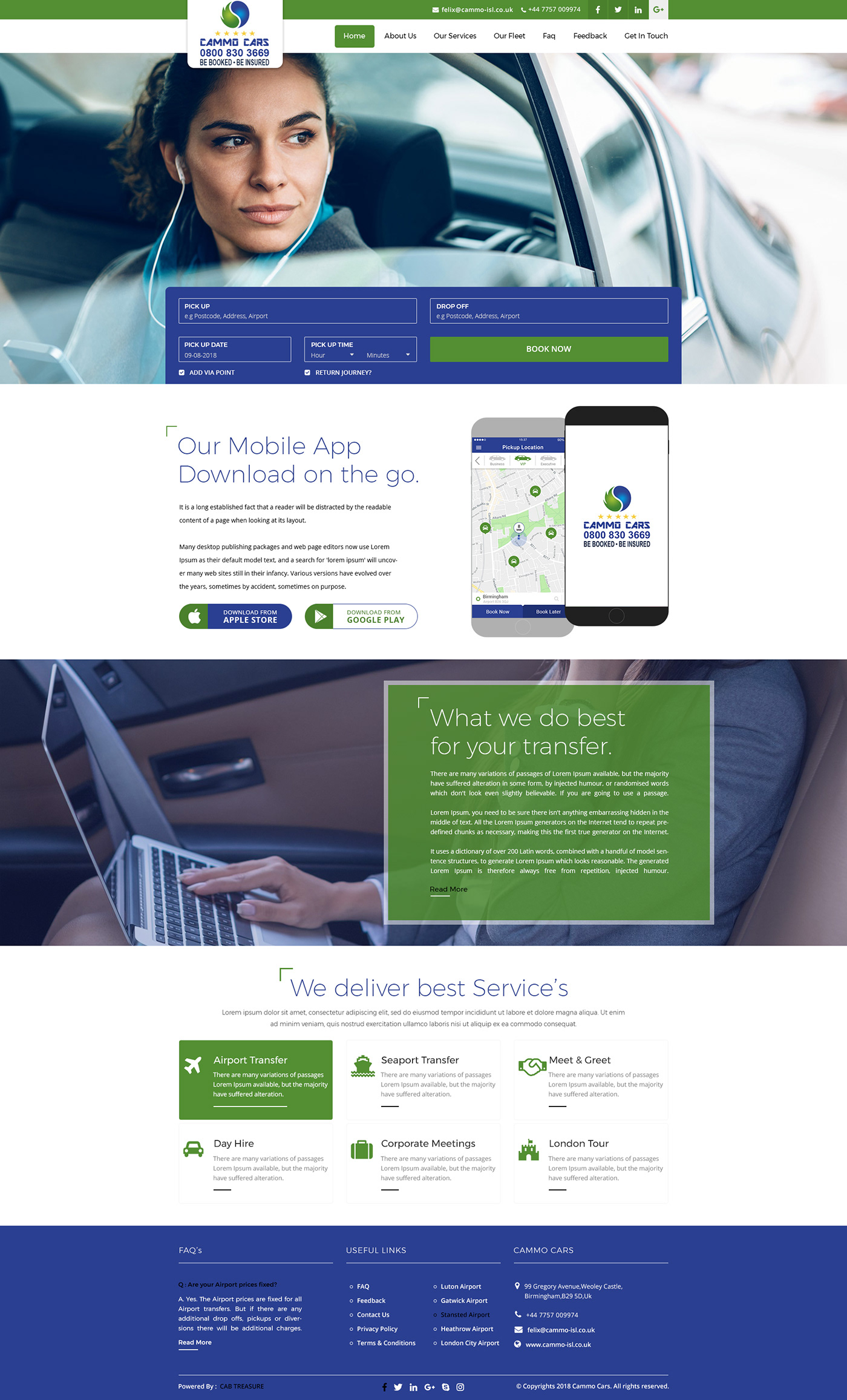 Web Design  Web Design Inspiration web layout cab services web design & developmen web design template #Creative #creatives #designers