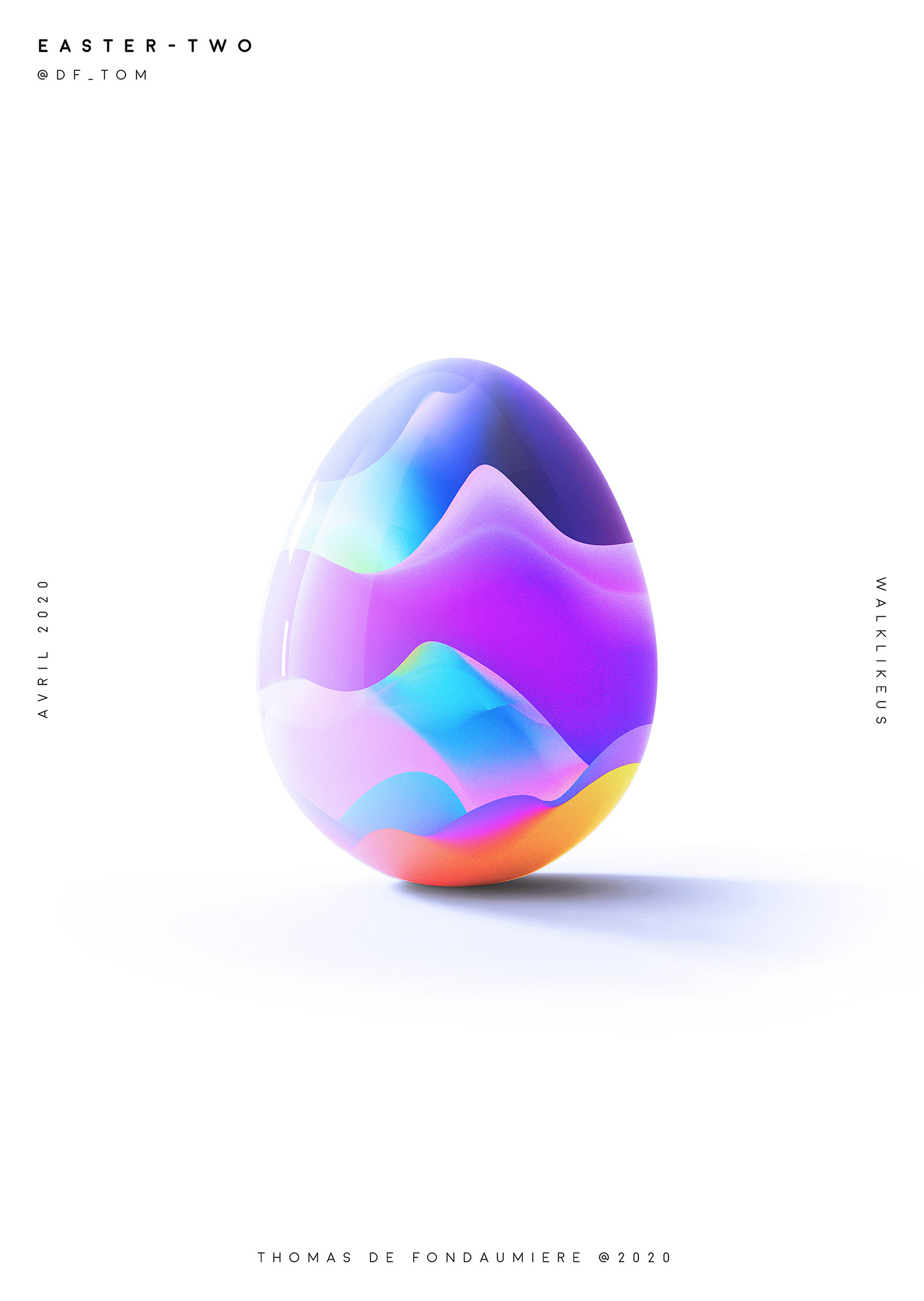 art artwork colorful design digitalart Easter egg gradient studio visualart