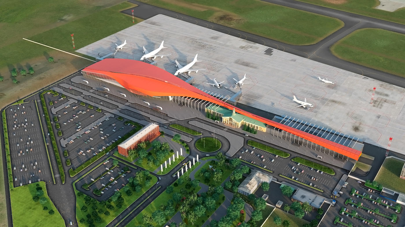 airport architecture Competition Chelyabinsk archchel2020 visualization archviz rendering reconstruction