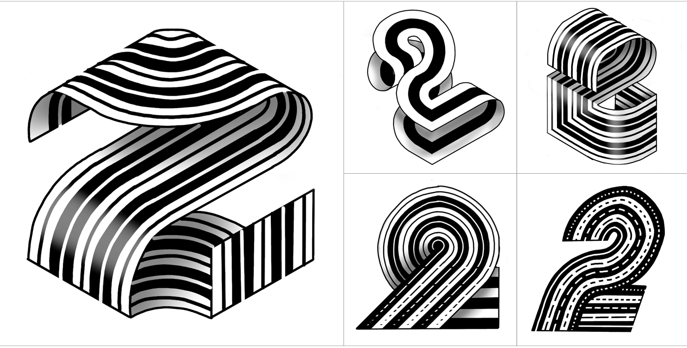 typography   36daysoftype alphabet letters numbers font type vector Isometric Procreate