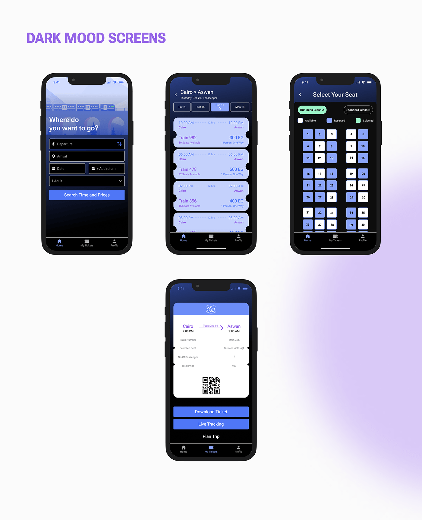 UI/UX Figma ui design user interface UX design Mobile app Case Study user experience mobile UI design EG Railway App Redesign