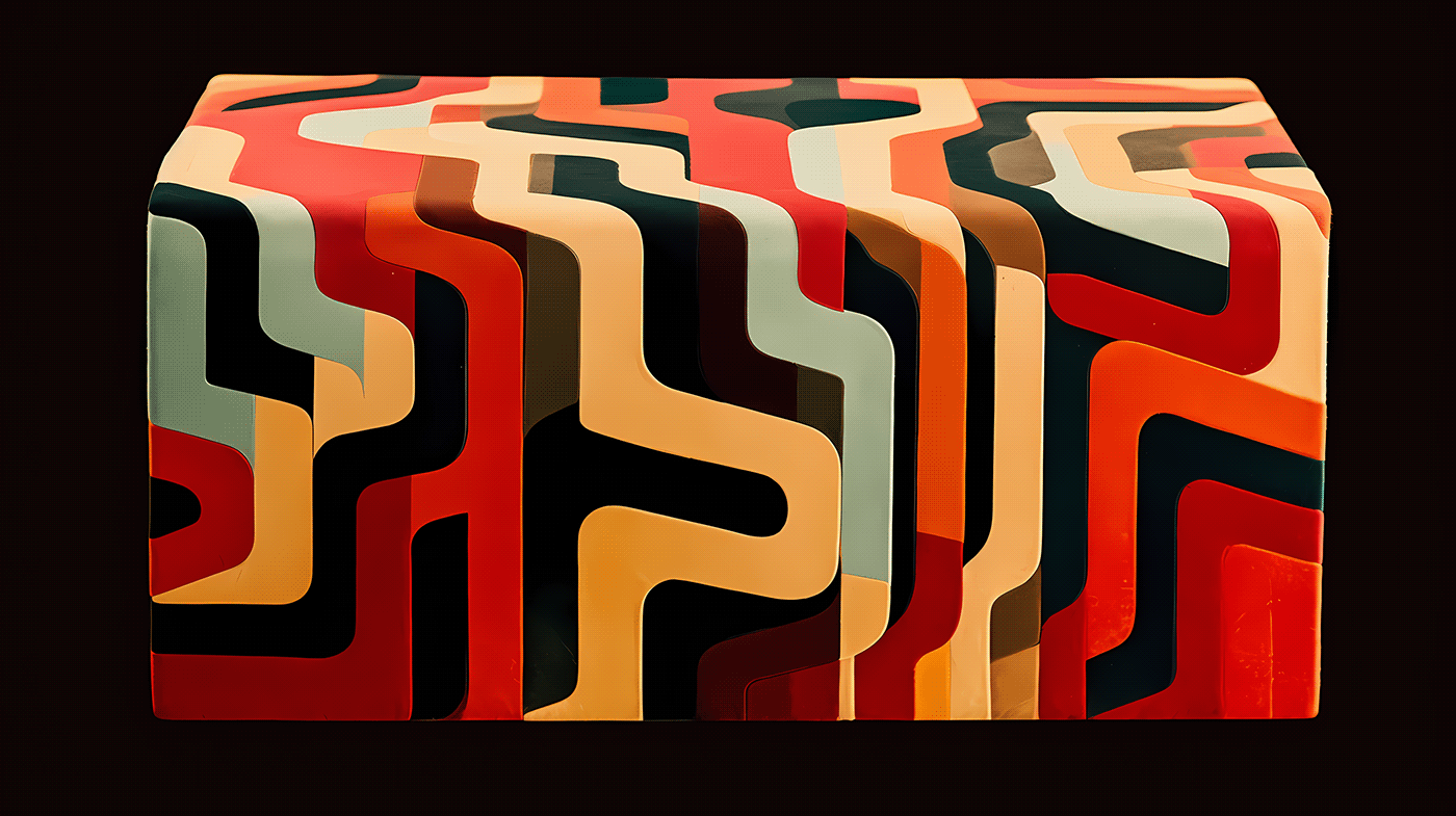 Retro Wallpapers design orange Patterns geometric shapes lines