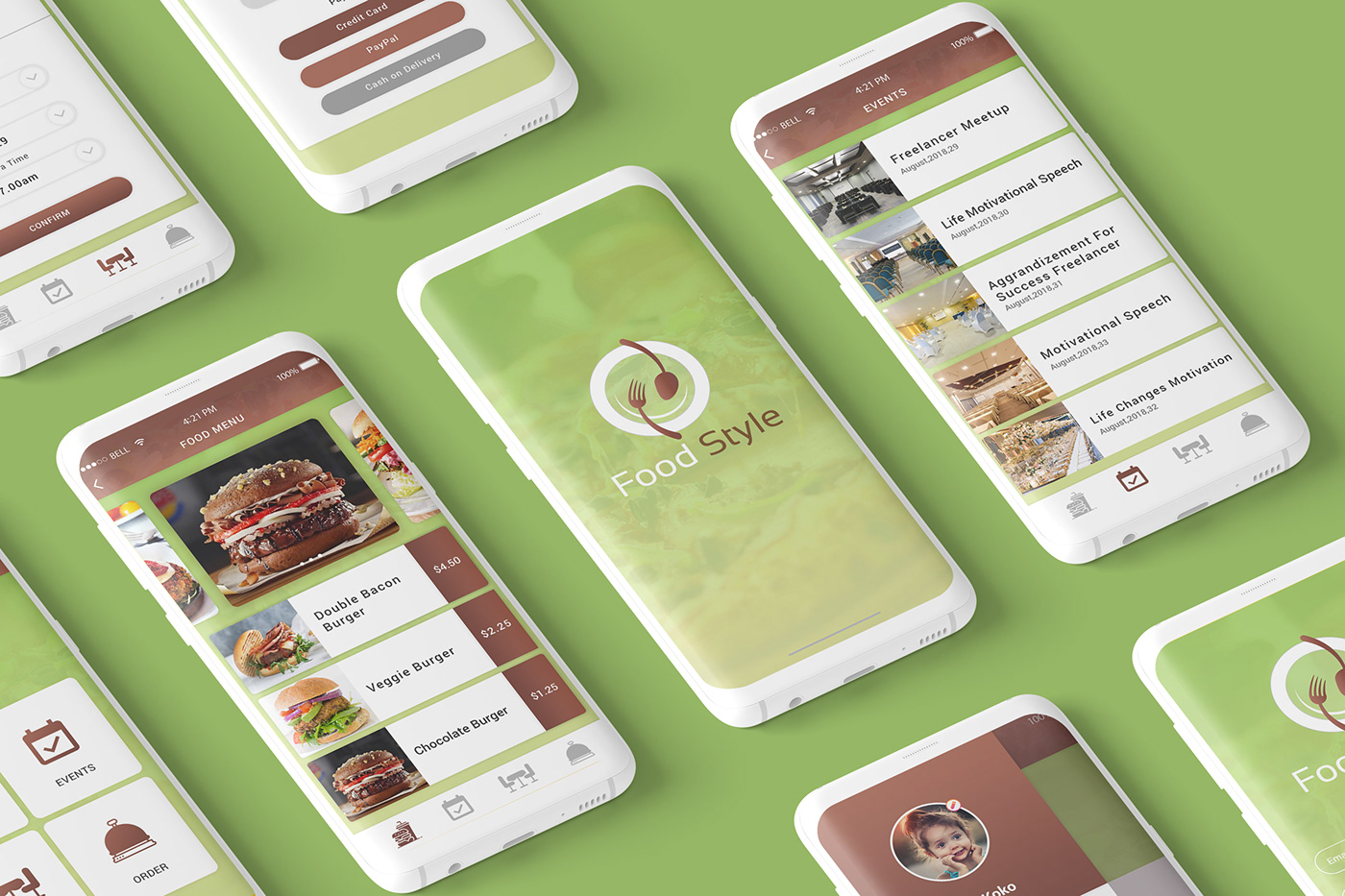 Food  restaurant business UI/UX graphic design  apps