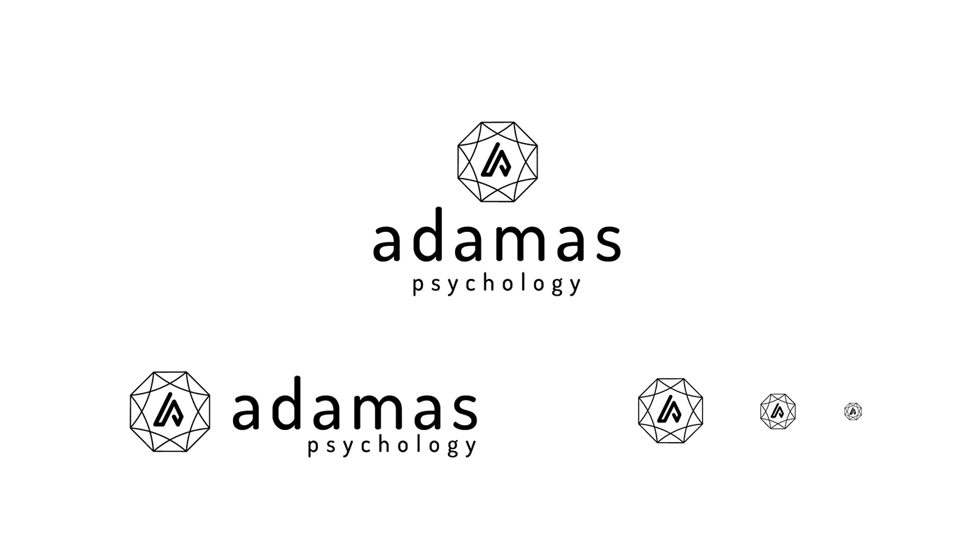 adamas diamond  psychology logo Brand ID branding 