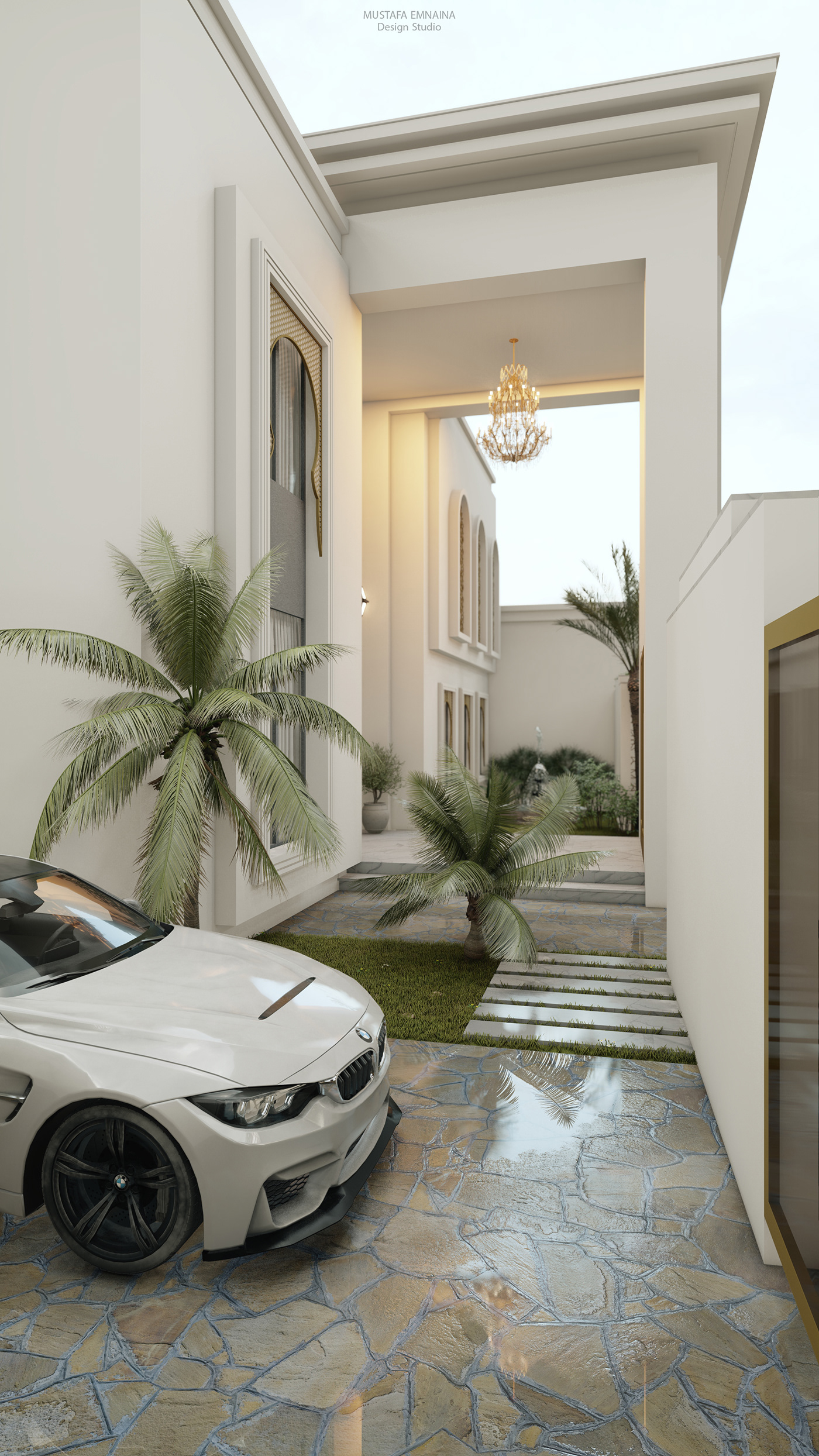 house architecture exterior Render visualization 3D design Villa