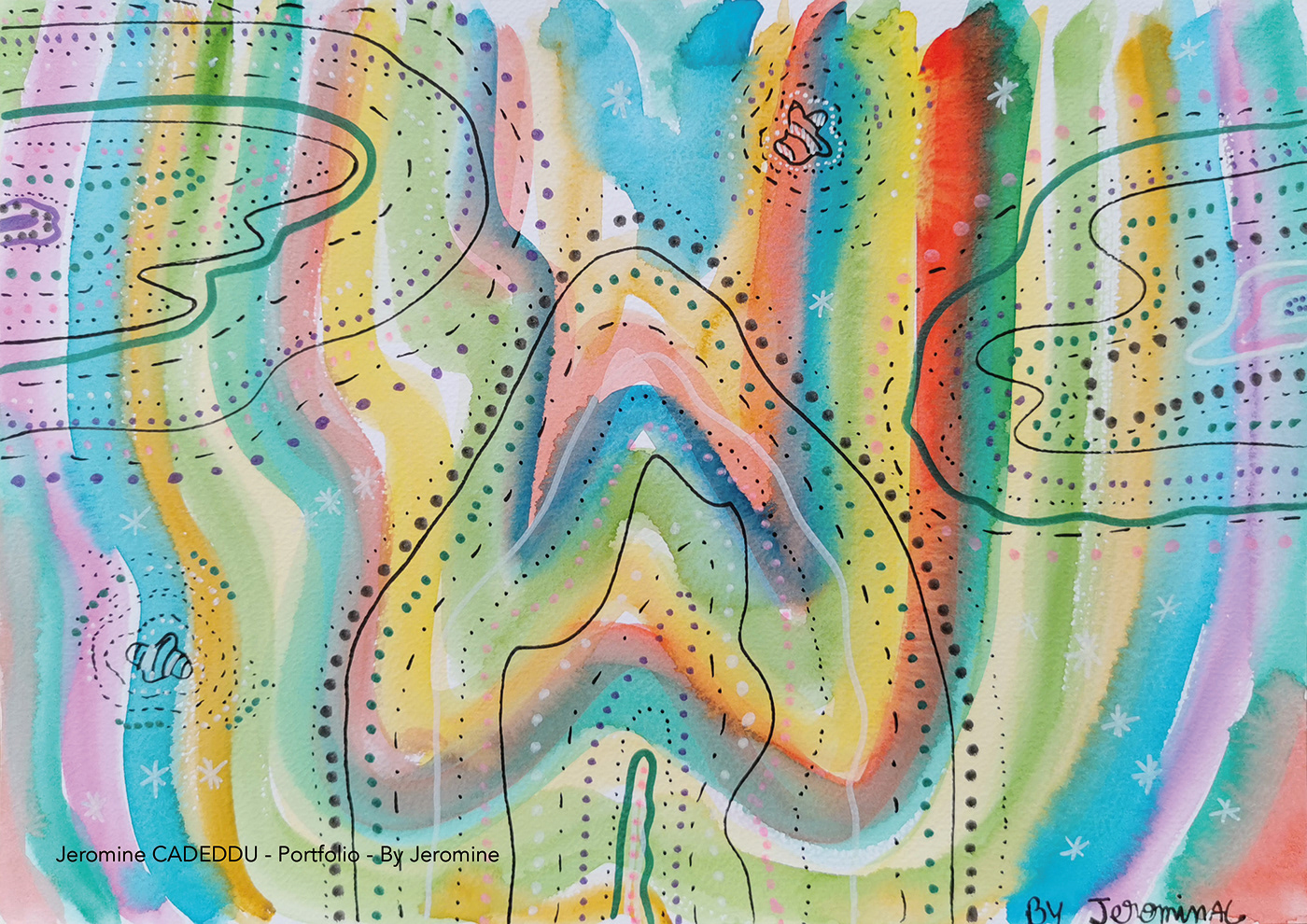Child art abstract abstrait peinture arte Couleur motifs designer designing vague