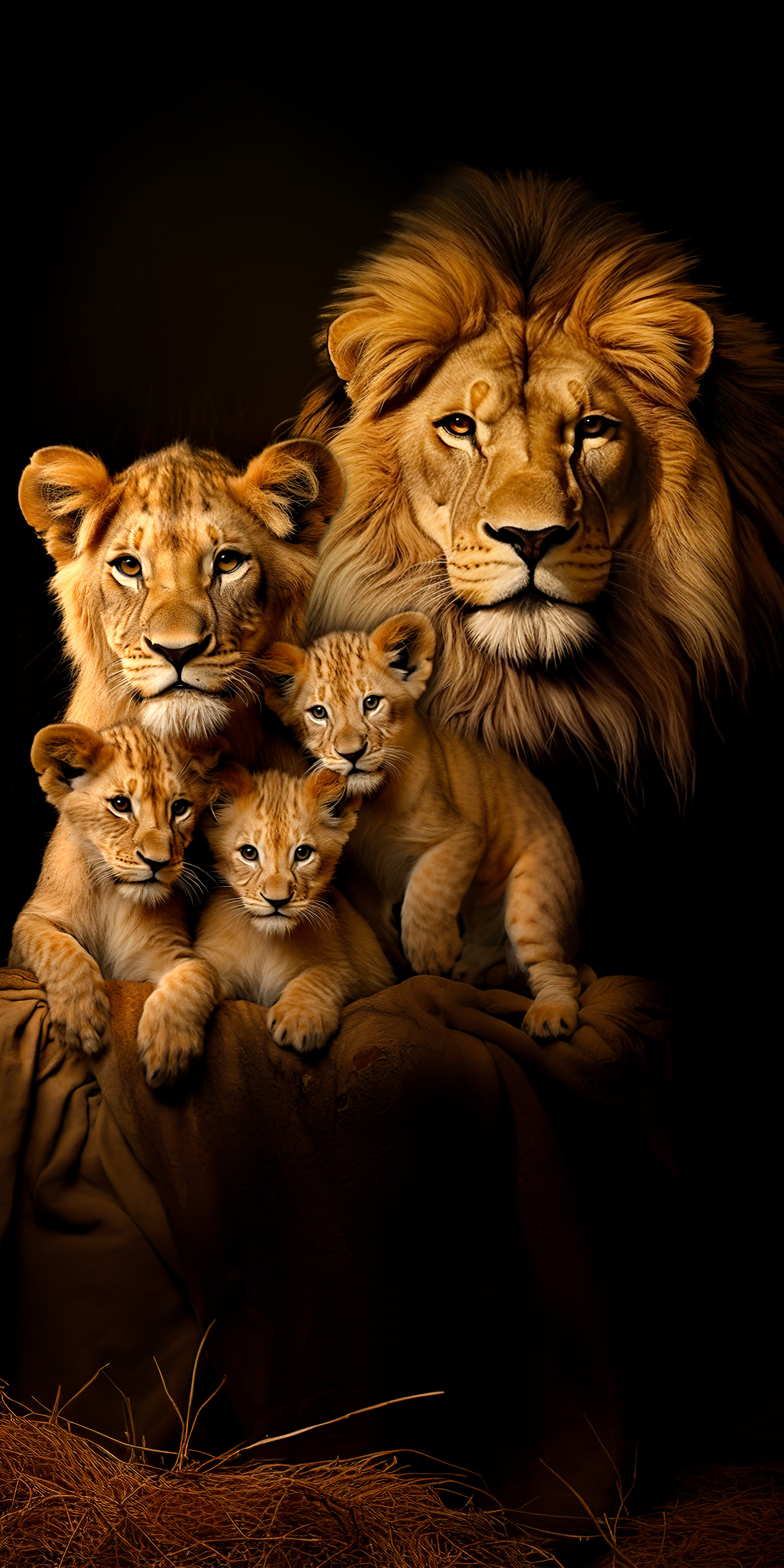 ai Lions lioness art manipulation photoshop design Graphic Designer cub ia