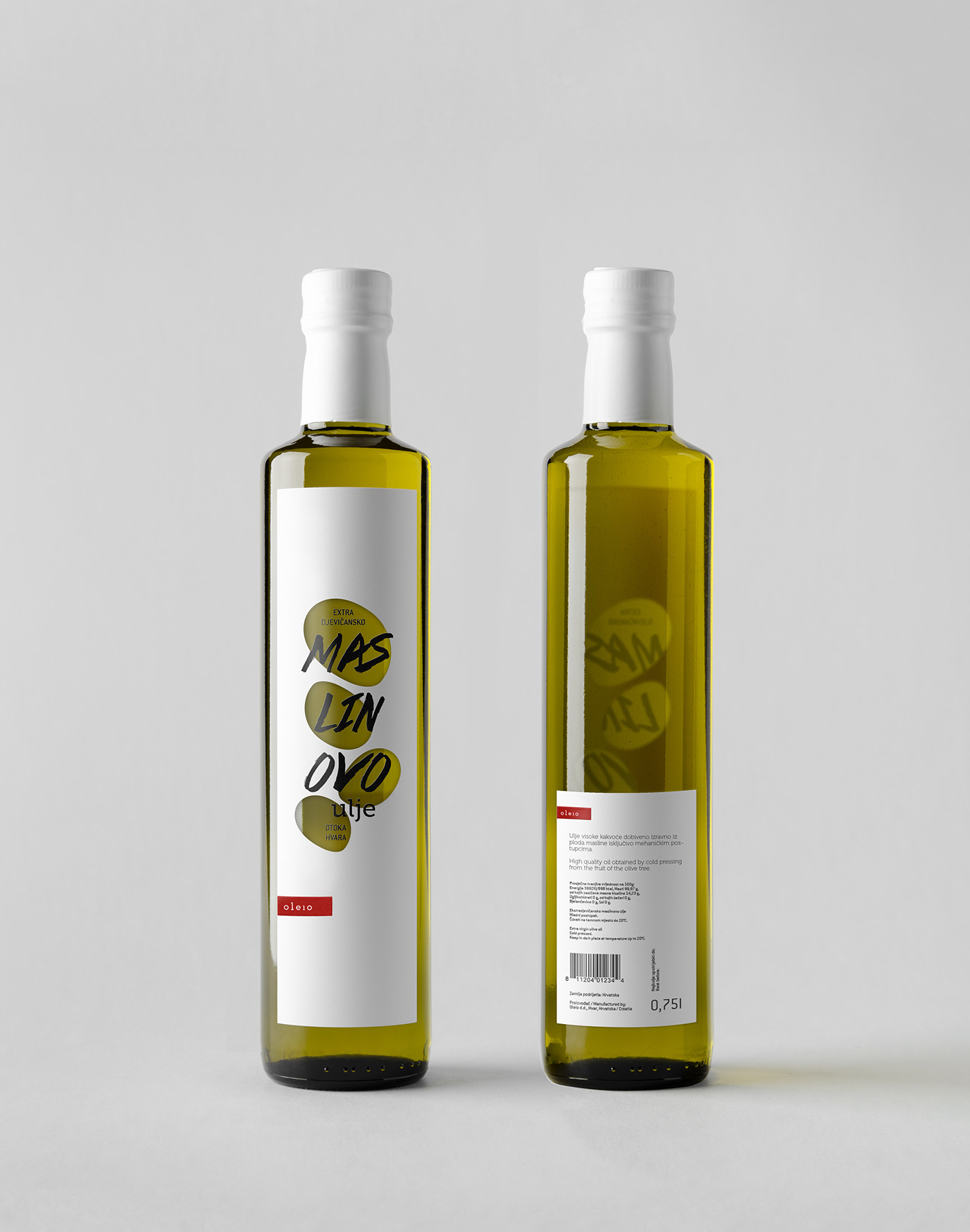 Olive Oil cut out bottle Packaging organic