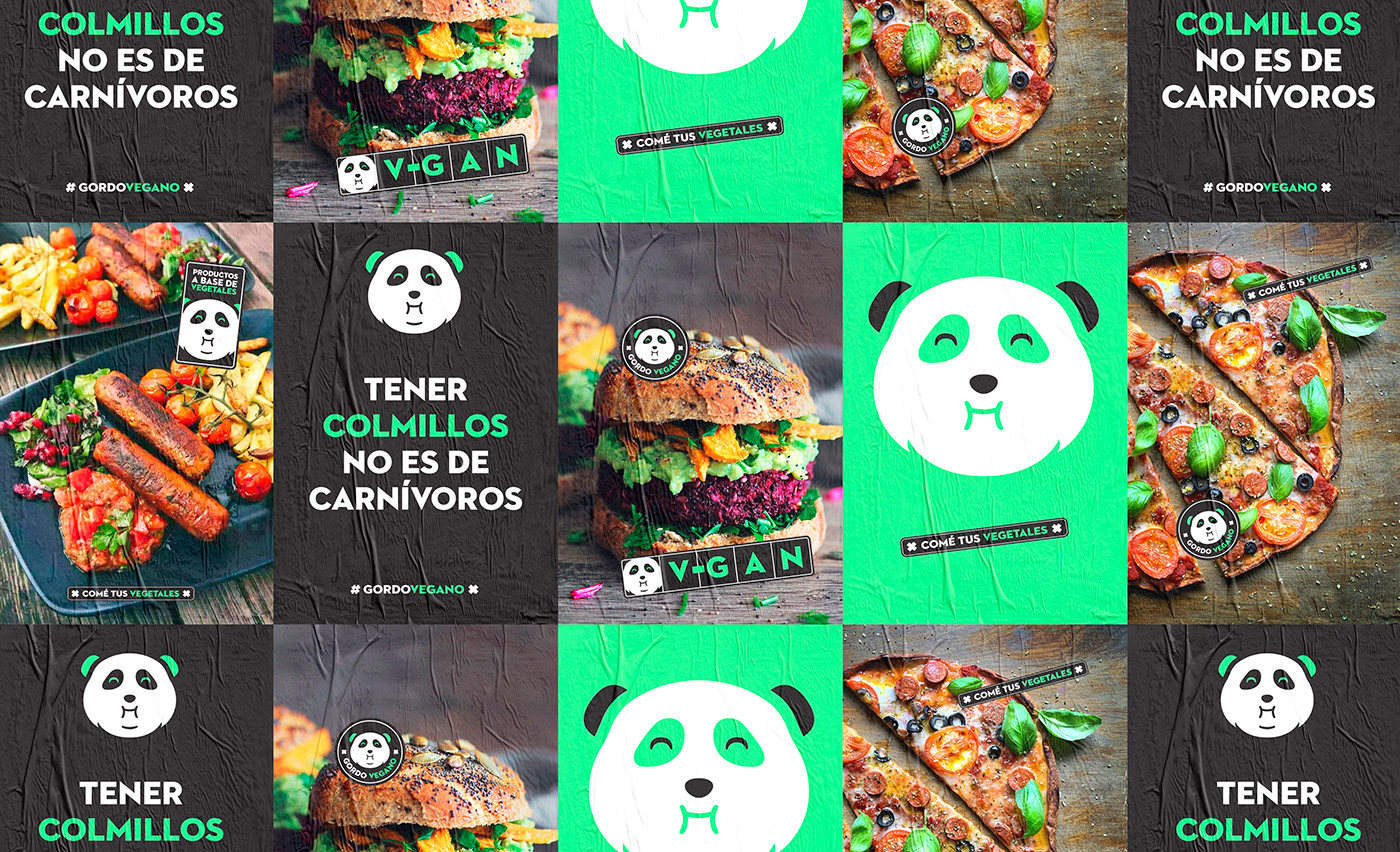 brand Fast food Food  Fun Packaging pattern restaurant stickers vegan Vegano