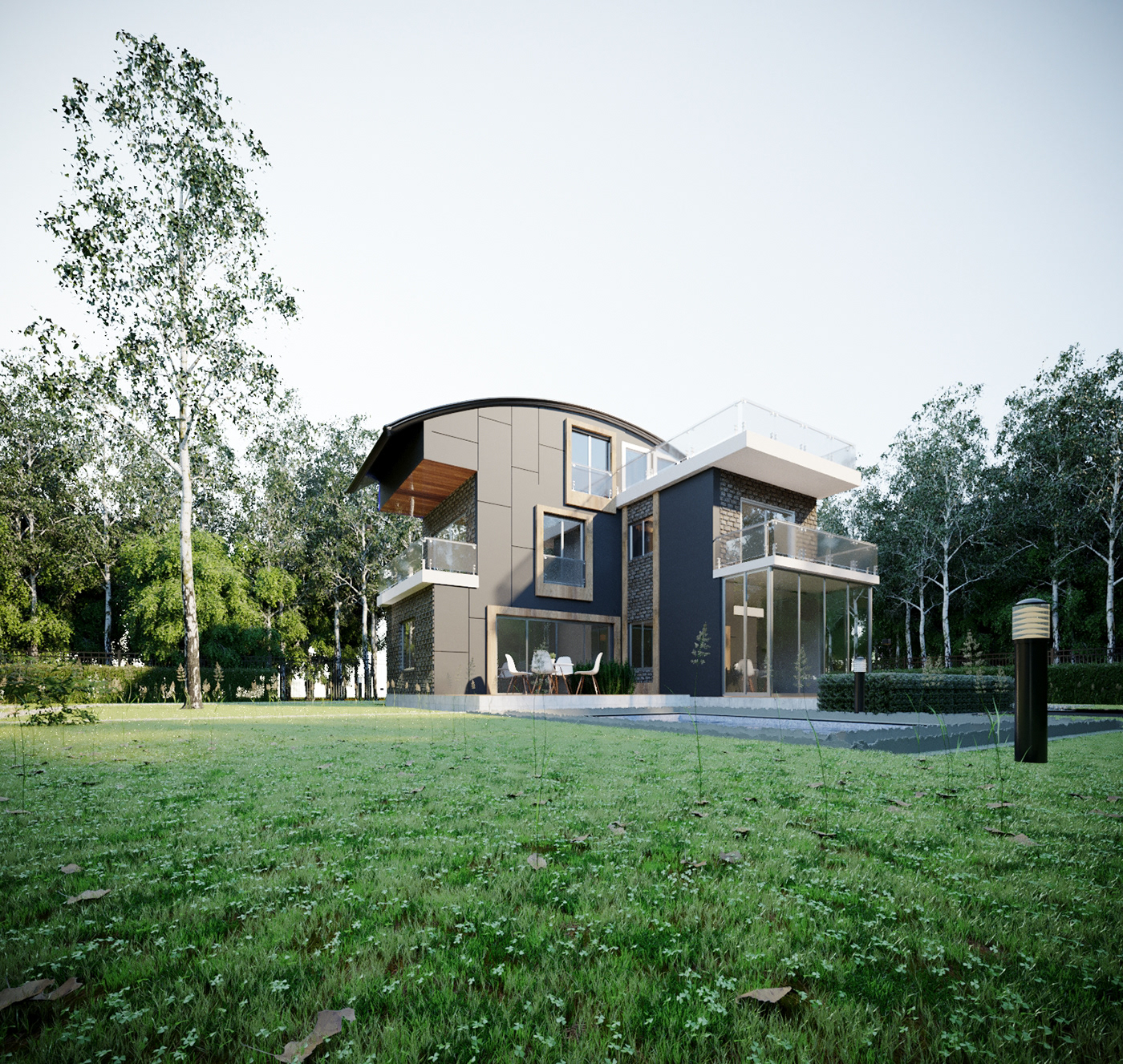 Villa Render building grass 3dsmax photo house