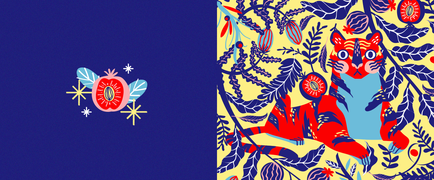 artist colorful El Salvador ILLUSTRATION  pattern design  personal branding surface design Tropical