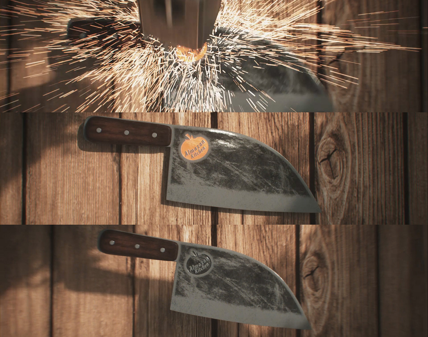 intro 3D motion fire almazan kitchen knife