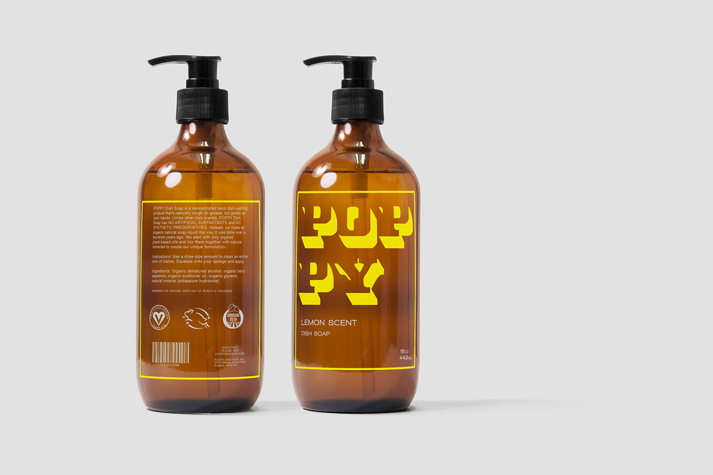 package design  dish soap poppy branding 