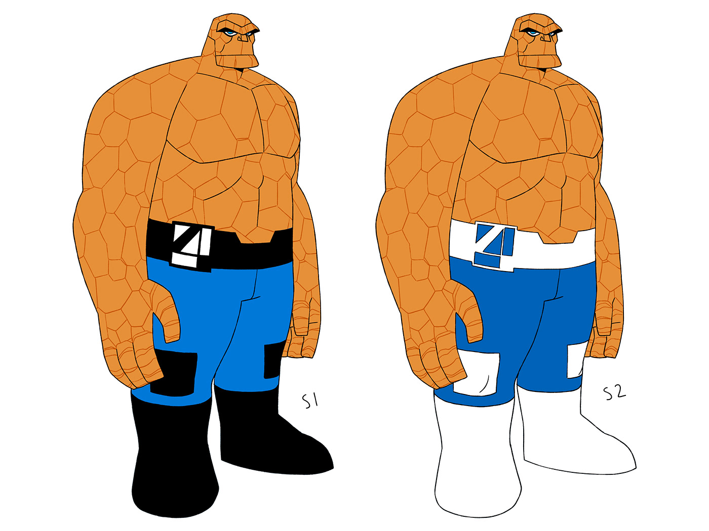 Character design  concept Fantastic Four marvel quarteto fantástico