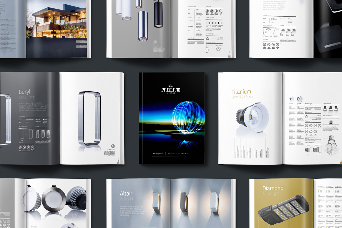 brand Catalogue lighting brochure print editorial product