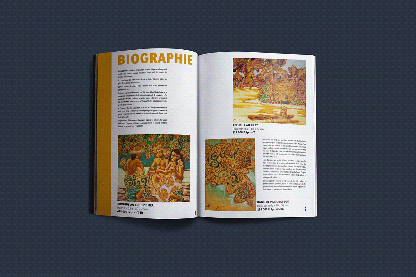 artwork book cover catalog Catalogue design editorial design  Exhibition  Exhibition Design  InDesign magazine tahiti