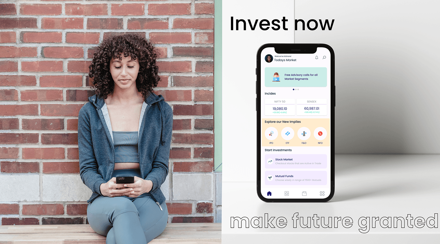 ui design app design Interaction design  Mutual Funds stockmarket Investment Figma UI/UX Mobile app user interface