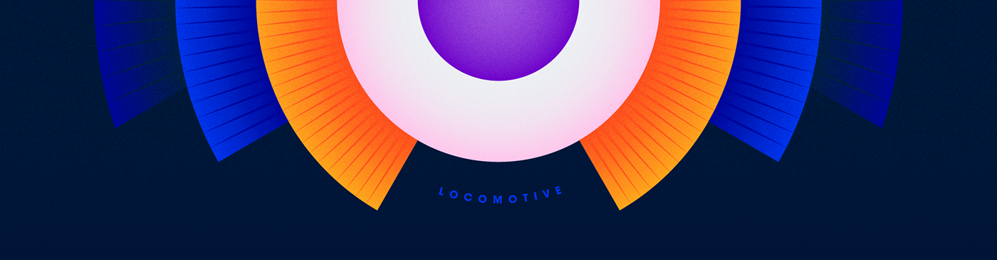 gradient color Isometric minimalist train poster tutorial skillshare vector geometry
