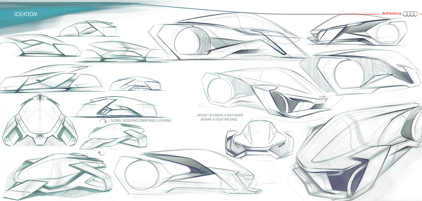 design transportation concept Audi sketch rendering car automobile Render