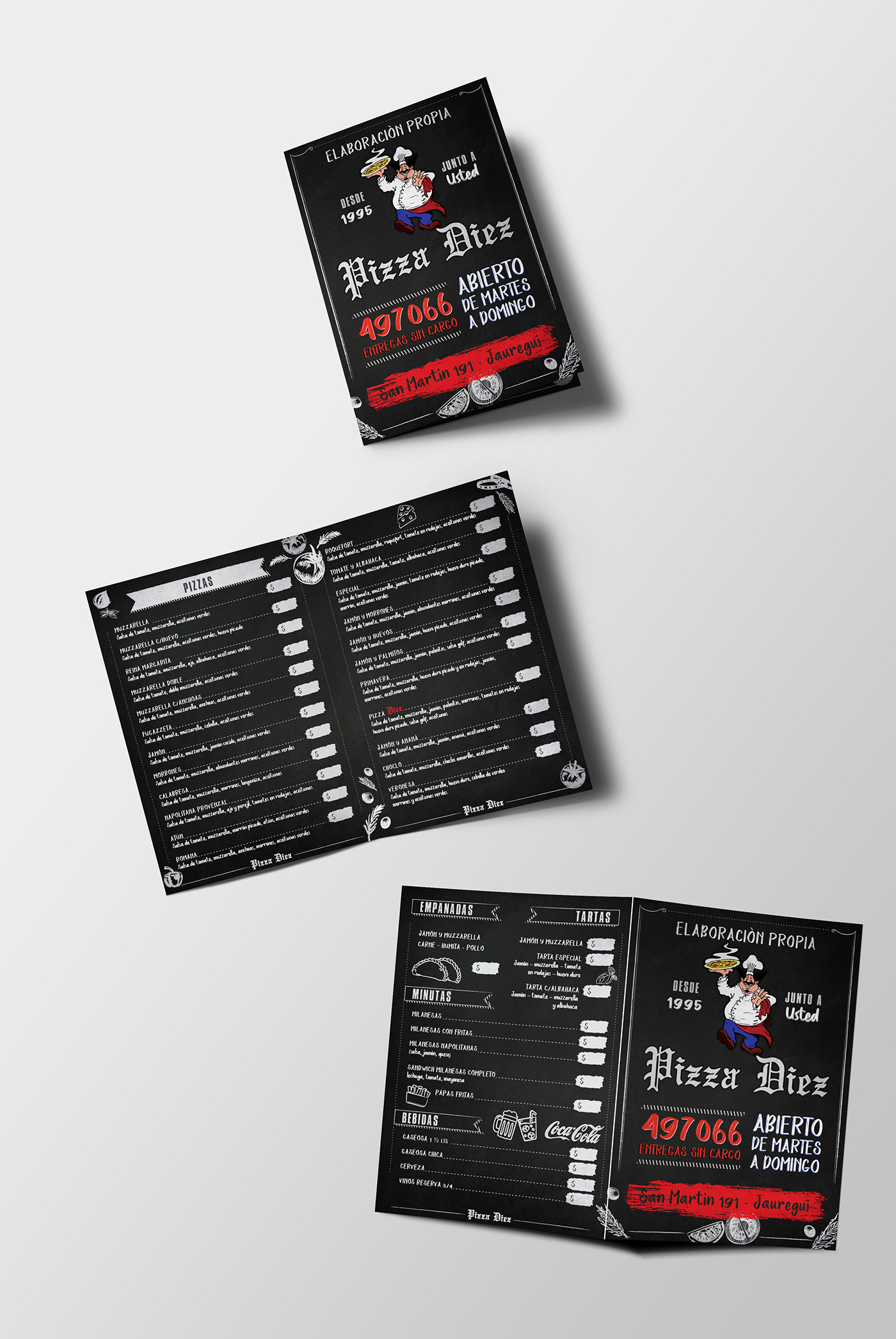 menu Pizza brochure restaurant Food  food illustracion cook ilustracion pizarra
