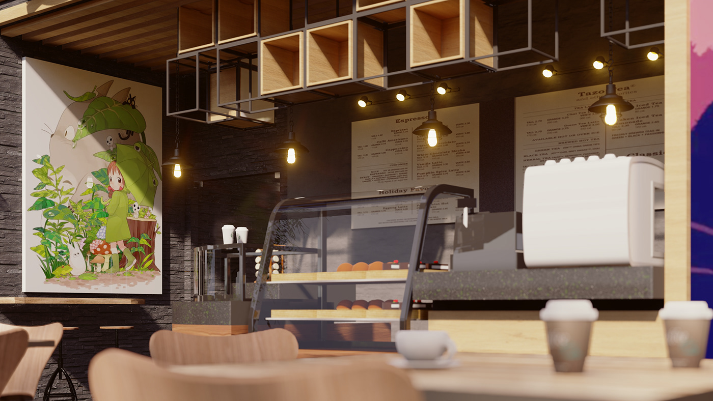 lumion architecture Render visualization interior design  modern 3D ArcViz cafedesign   cafeinterior