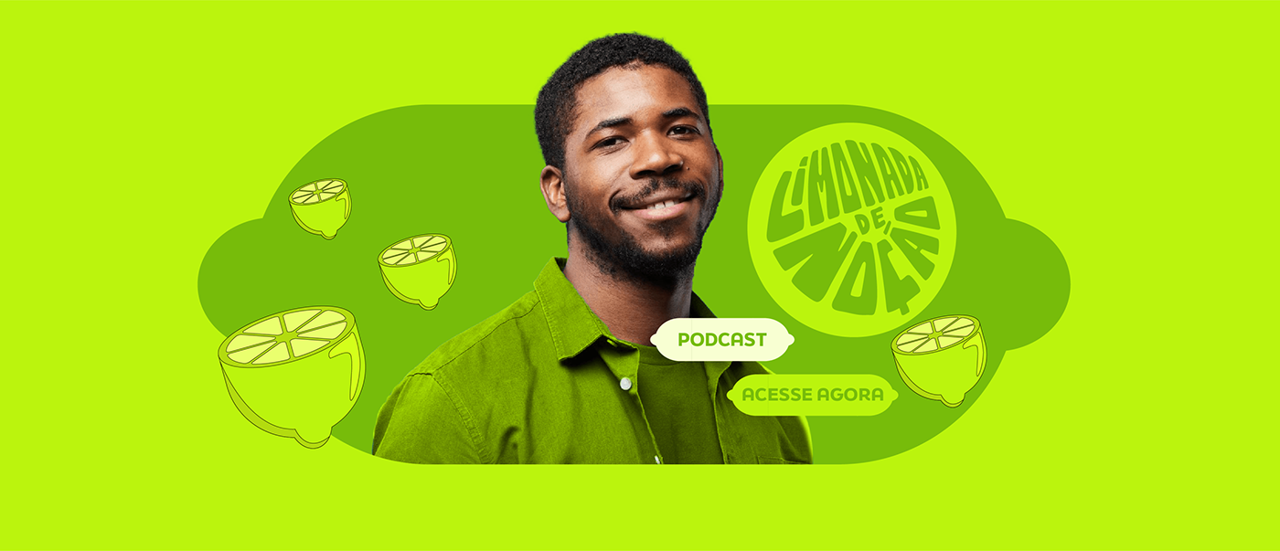 podcast visual identity brand Logotype lemonade graphic design  typography  