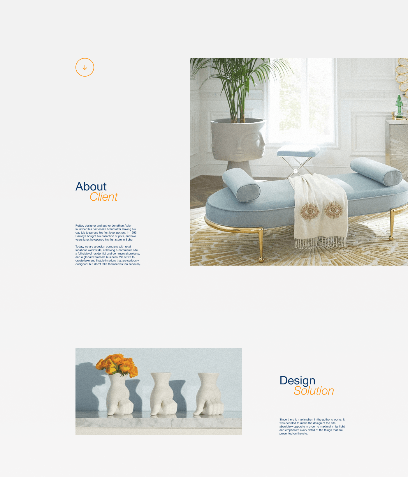 design furniture Interior UI ux Webdesign