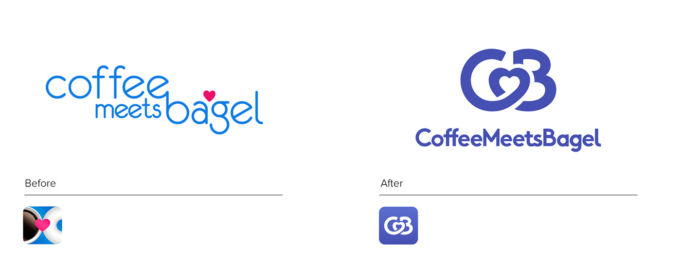coffee meets bagel dating app Logo Design custom typography lettering san francisco design Rebrand icon design  custom wordmark Lobster Phone