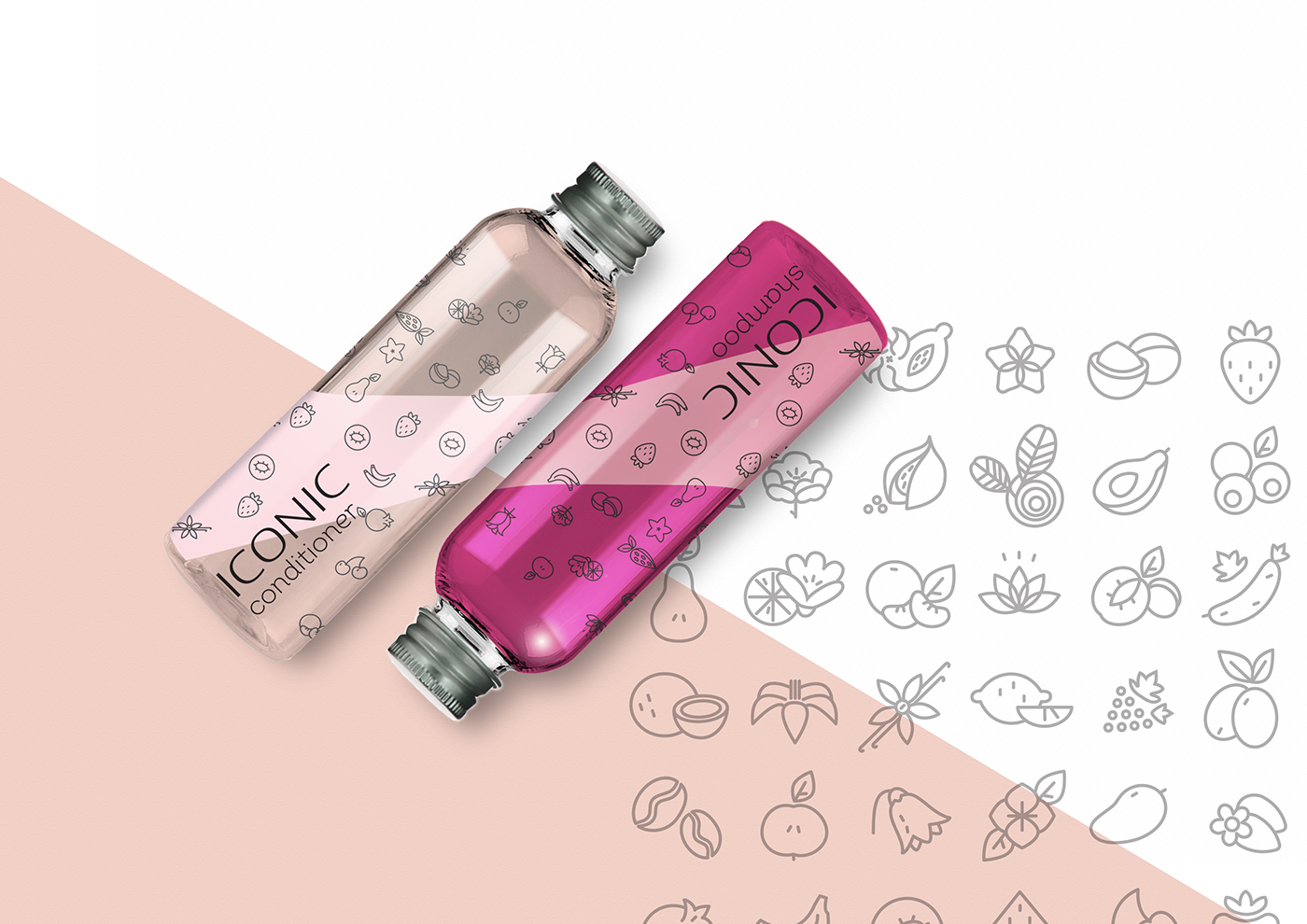 Cosmetic package Packaging shampoo icons